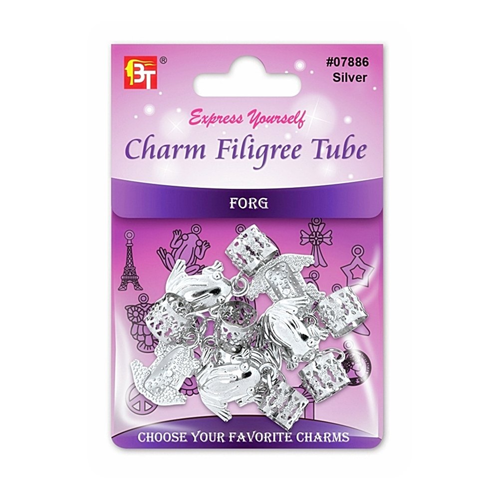 CHARM FILIGREE TUBE 6PCS/PACK (FROG)