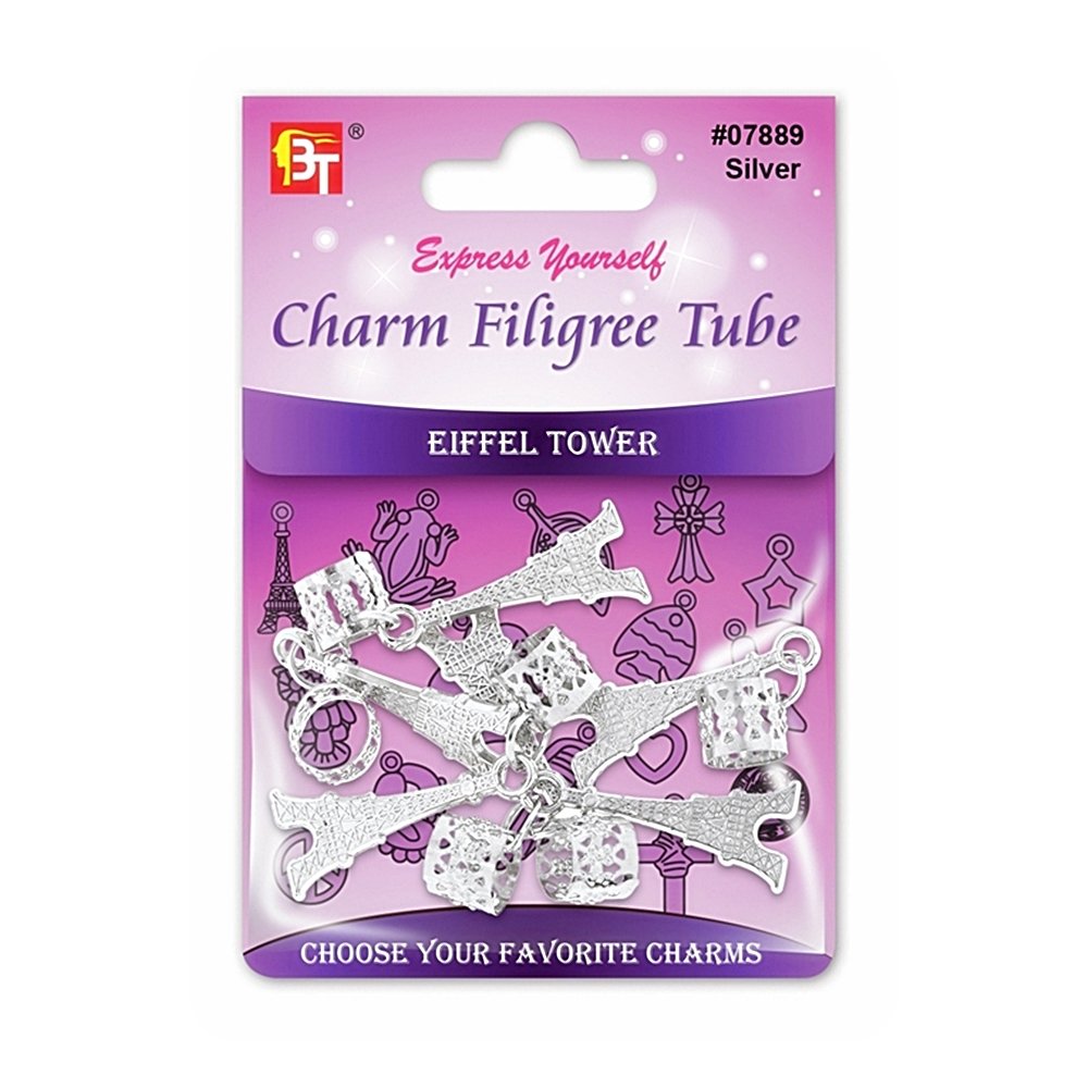 CHARM FILIGREE TUBE 6PCS/PACK (EIFFEL TOWER)