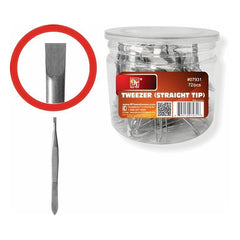TWEEZERS STRAIGHT TIP (72PCS-Jar)