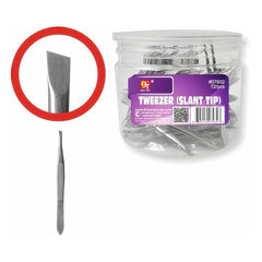 TWEEZERS SLANT TIP (72PCS-Jar)