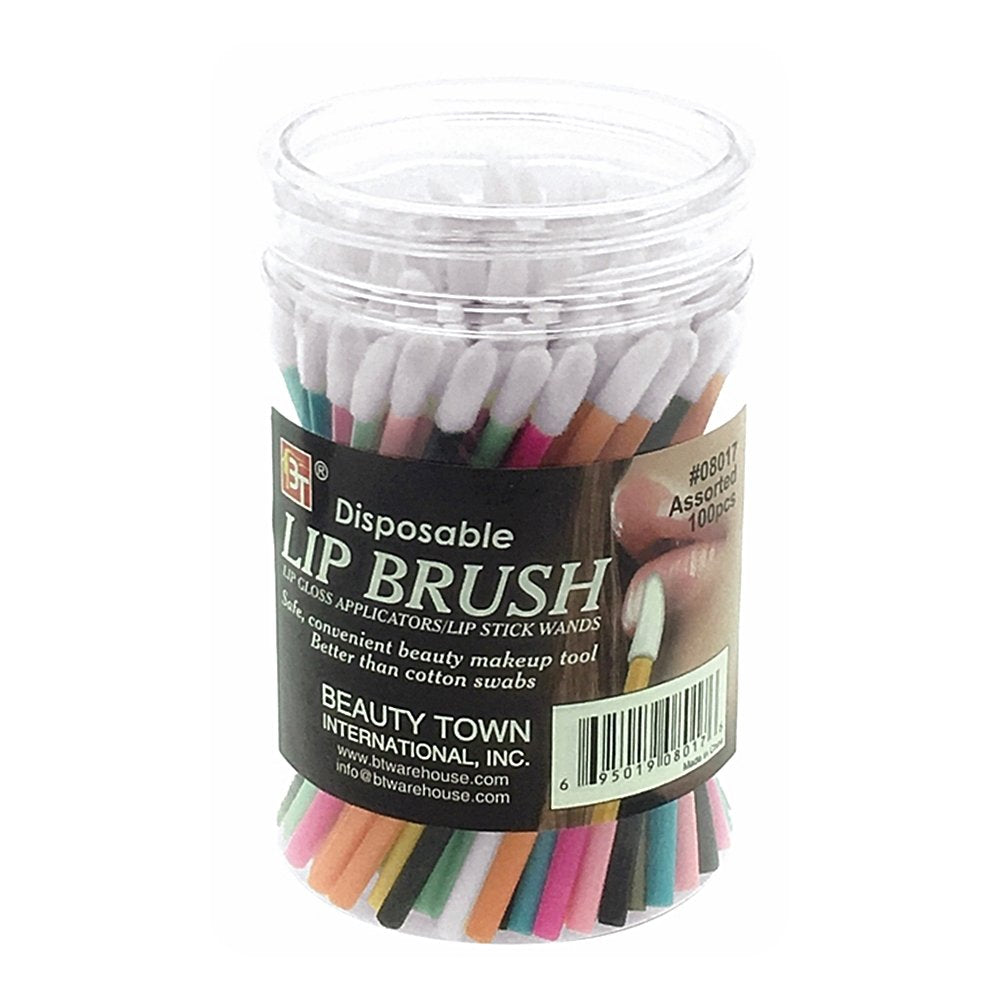 DISPOSABLE LIP BRUSH - JAR 100 PCS