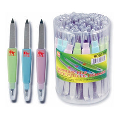 SAPPHIRE FILE WITH CUTICLE TRIMMER (60PCS-Jar)