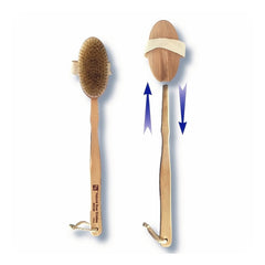 ALL NATURAL BOAR BRISTLES BATH BRUSH DETACHABLE HANDLE