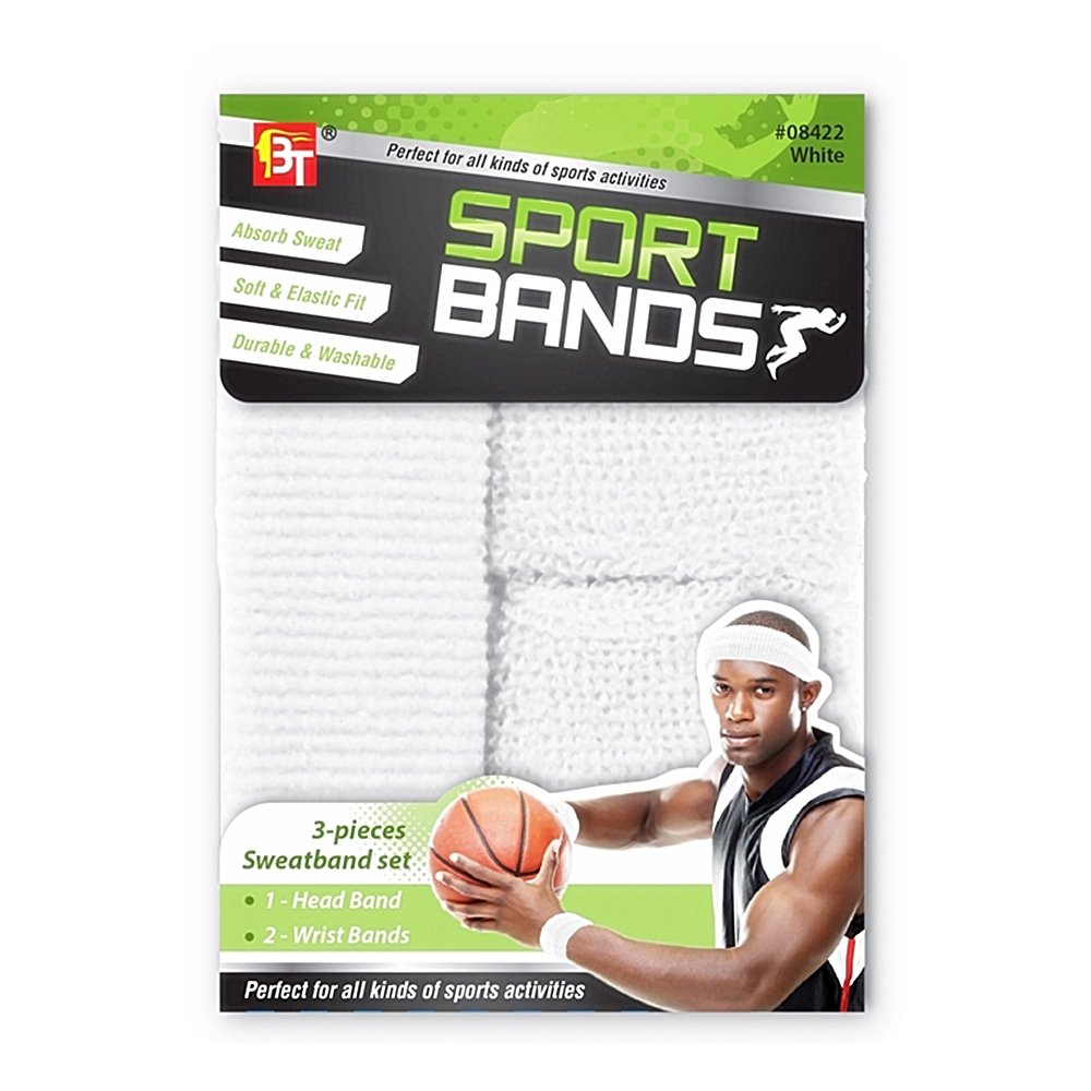 SPORTS BANDS (1 HEAD BAND & 2 WRIST BANDS)