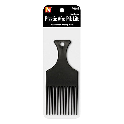 BLACK PLASTIC AFRO PIK MEDIUM (LIFT)