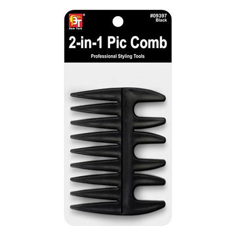 BLACK 2-IN-1 PIK COMB