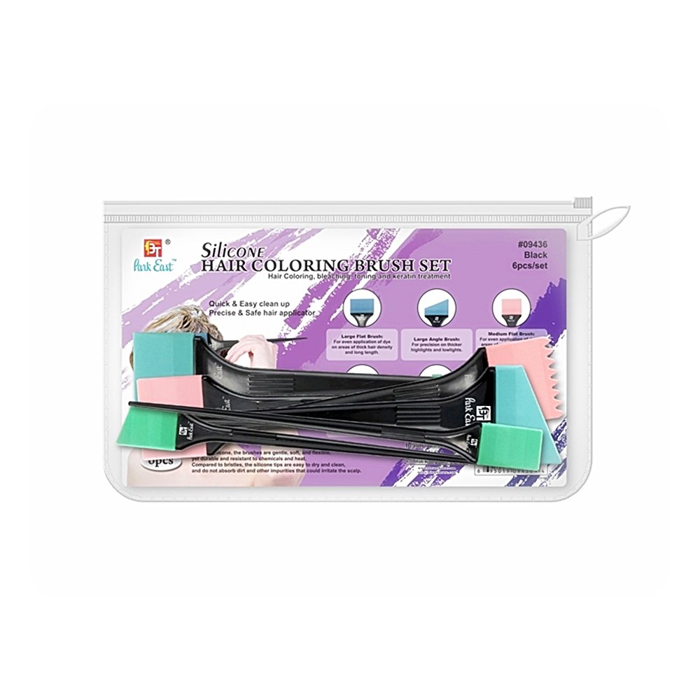 SILICONE HAIR COLORING BRUSH SET