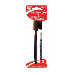EYELASH COMB & SLANT TIP TWEEZERS