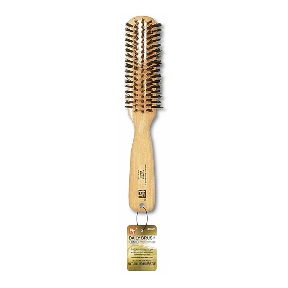 NATURAL BOAR BRISTLE DAILY WOODEN BRUSH