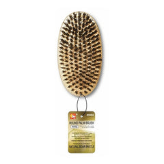 NATURAL BOAR BRISTLE ROUND PALM WOODEN BRUSH