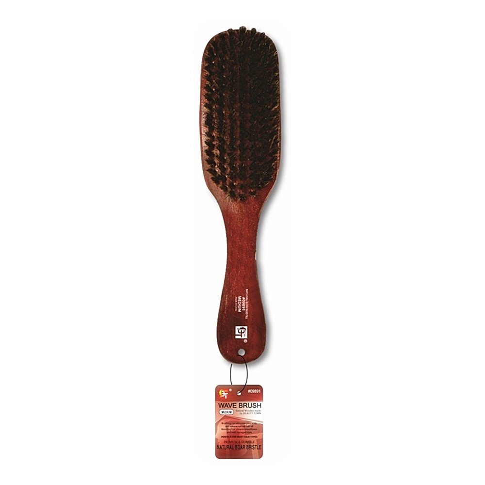 NATURAL BOAR BRISTLE WAVE WOODEN BRUSH
