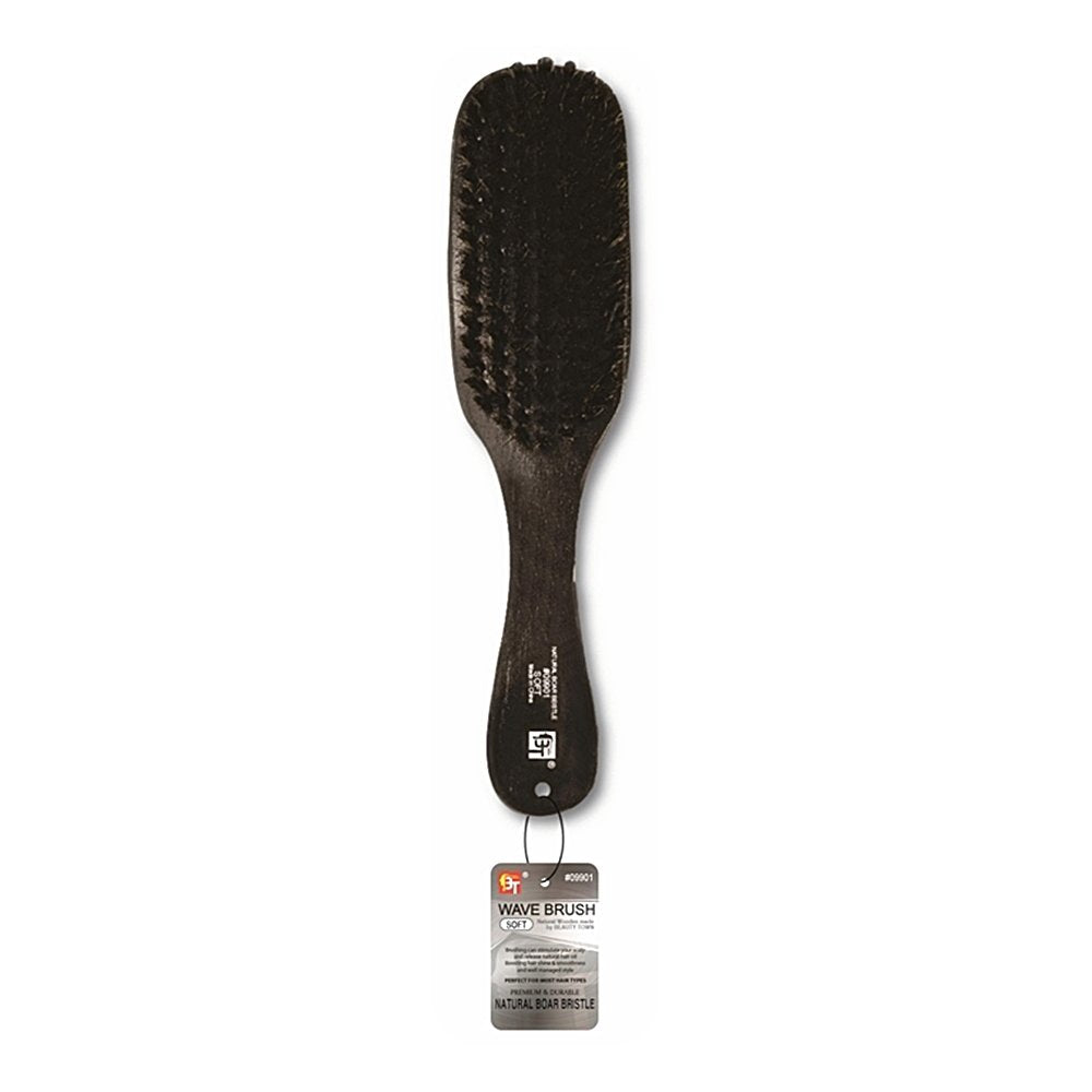 NATURAL BOAR BRISTLE WAVE WOODEN BRUSH
