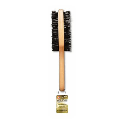 WOODEN WAVE BRUSH WITH BOAR BRISTLES (2-WAY)