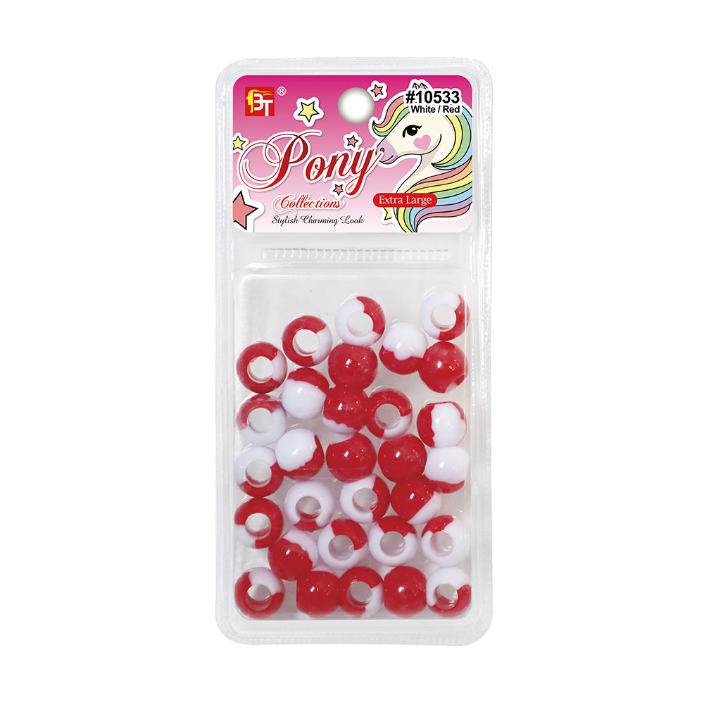 EXTRA LARGE TWO TONE COLOR ROUND BEADS