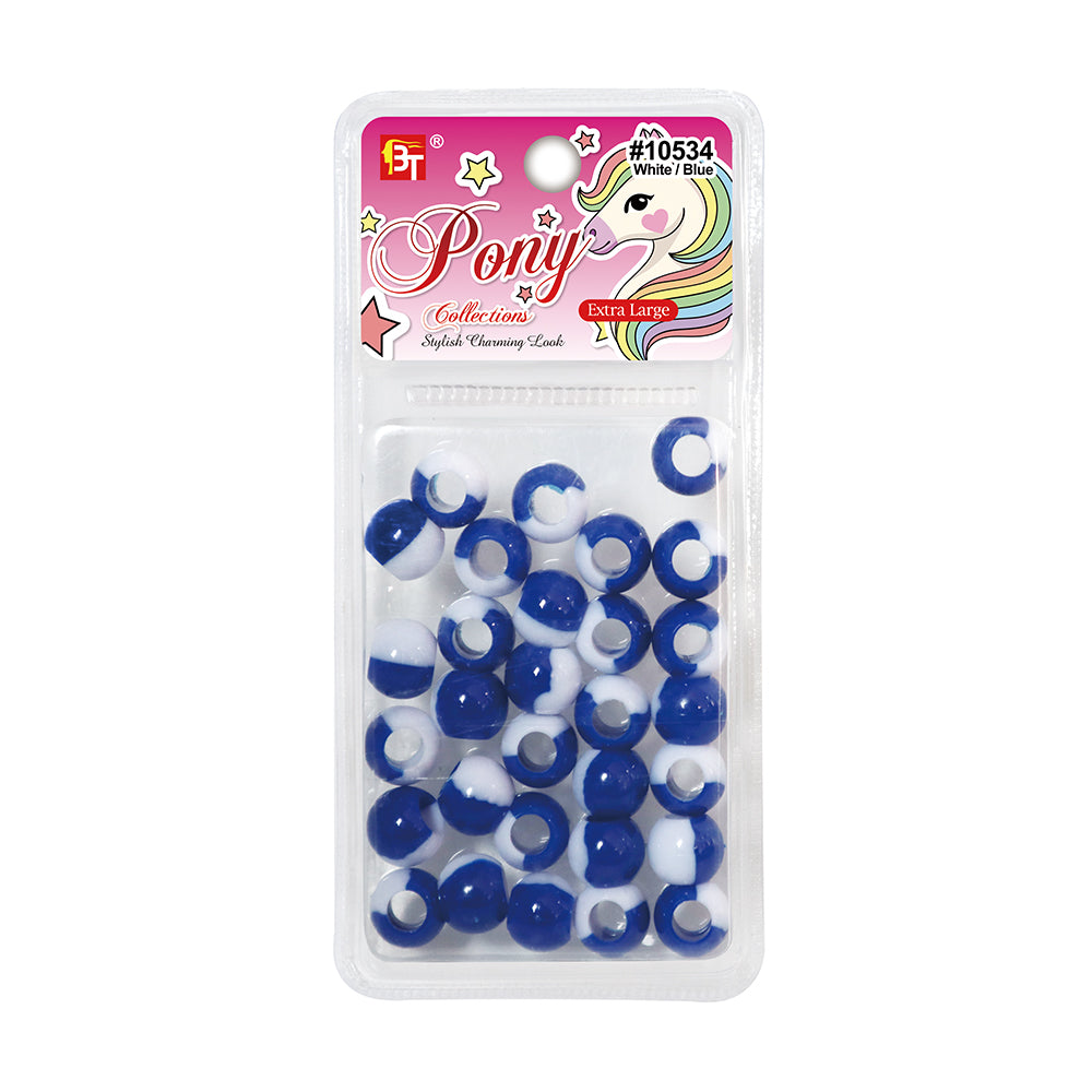 EXTRA LARGE TWO TONE COLOR ROUND BEADS
