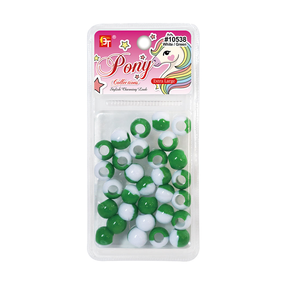 EXTRA LARGE TWO TONE COLOR ROUND BEADS