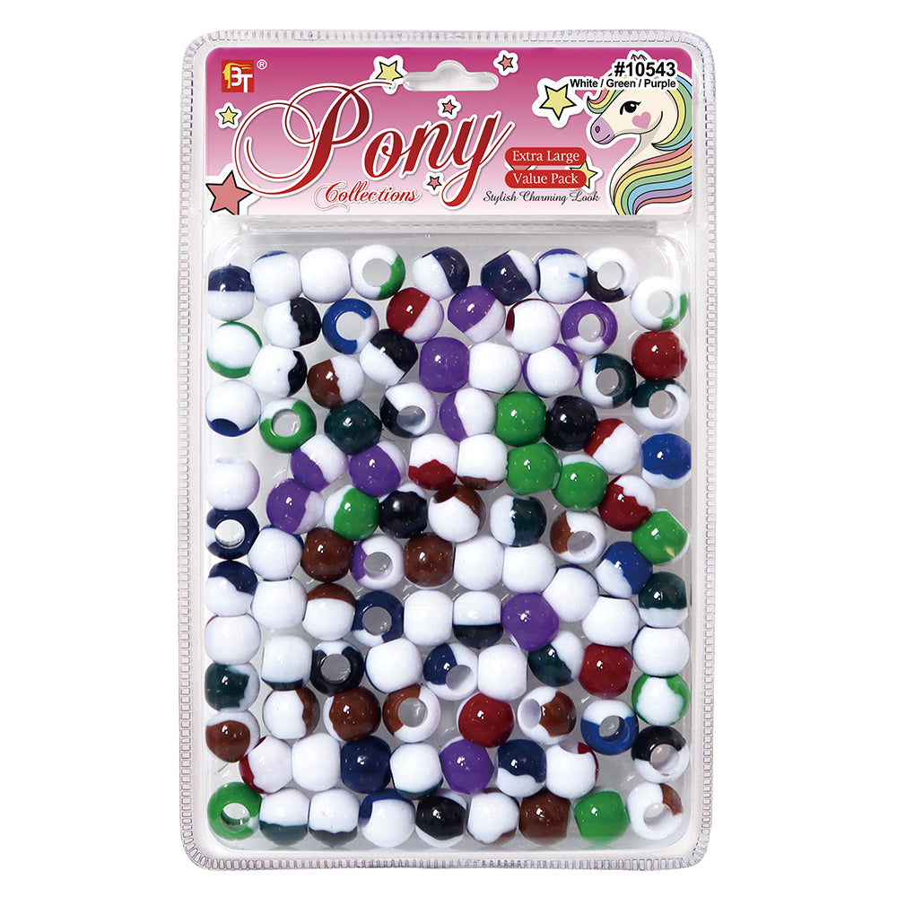 EXTRA LARGE TWO TONE ROUND BEADS VALUE PACK