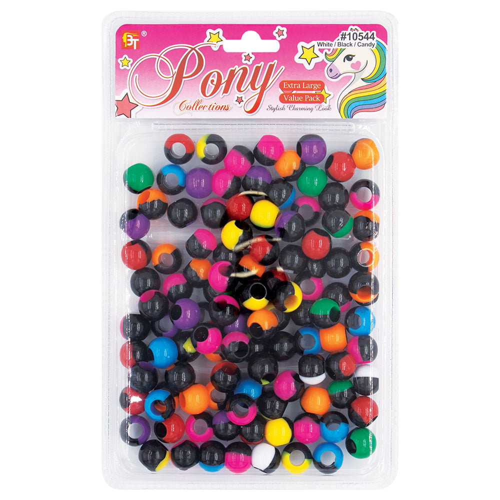 EXTRA LARGE TWO TONE ROUND BEADS VALUE PACK