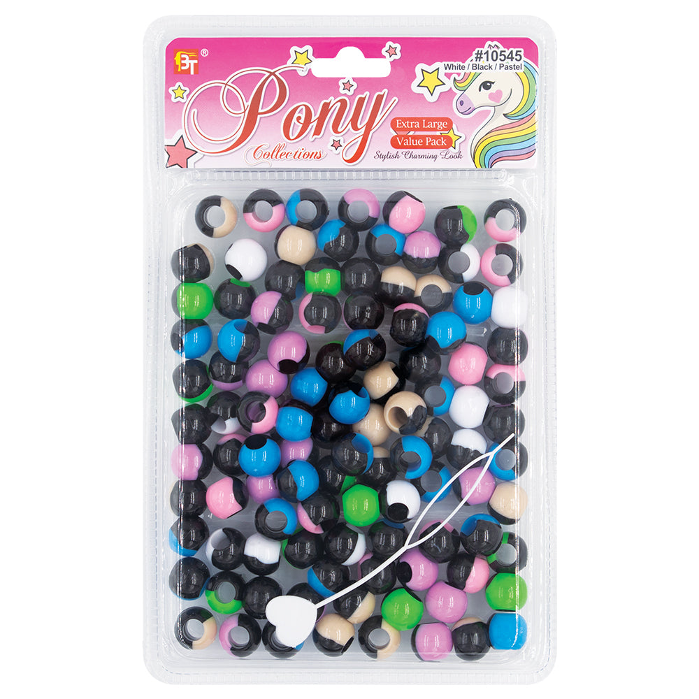 EXTRA LARGE TWO TONE ROUND BEADS VALUE PACK