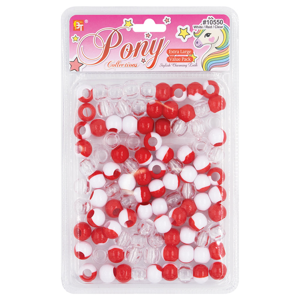 EXTRA LARGE TWO TONE ROUND BEADS VALUE PACK