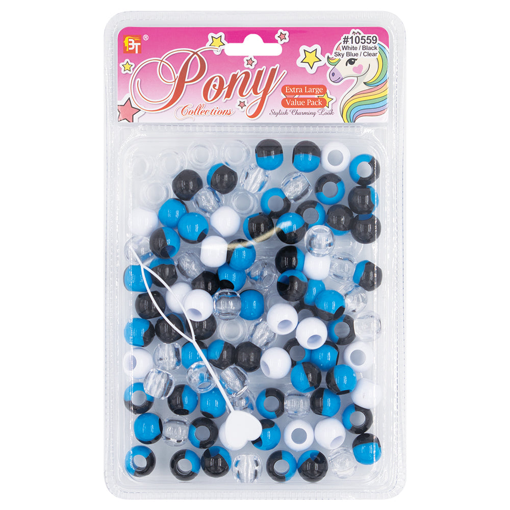 EXTRA LARGE TWO TONE ROUND BEADS VALUE PACK