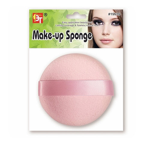 MAKEUP SPONGE WITH STRAP 1 PC - ROUND (CORAL)