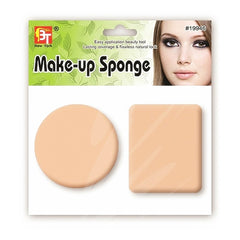 2PK SALMON ROUND & SQUARE MAKE-UP SPONGE