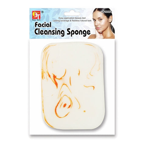 WHITE & ORANGE MARBLE FACIAL CLEANSING SPONGE