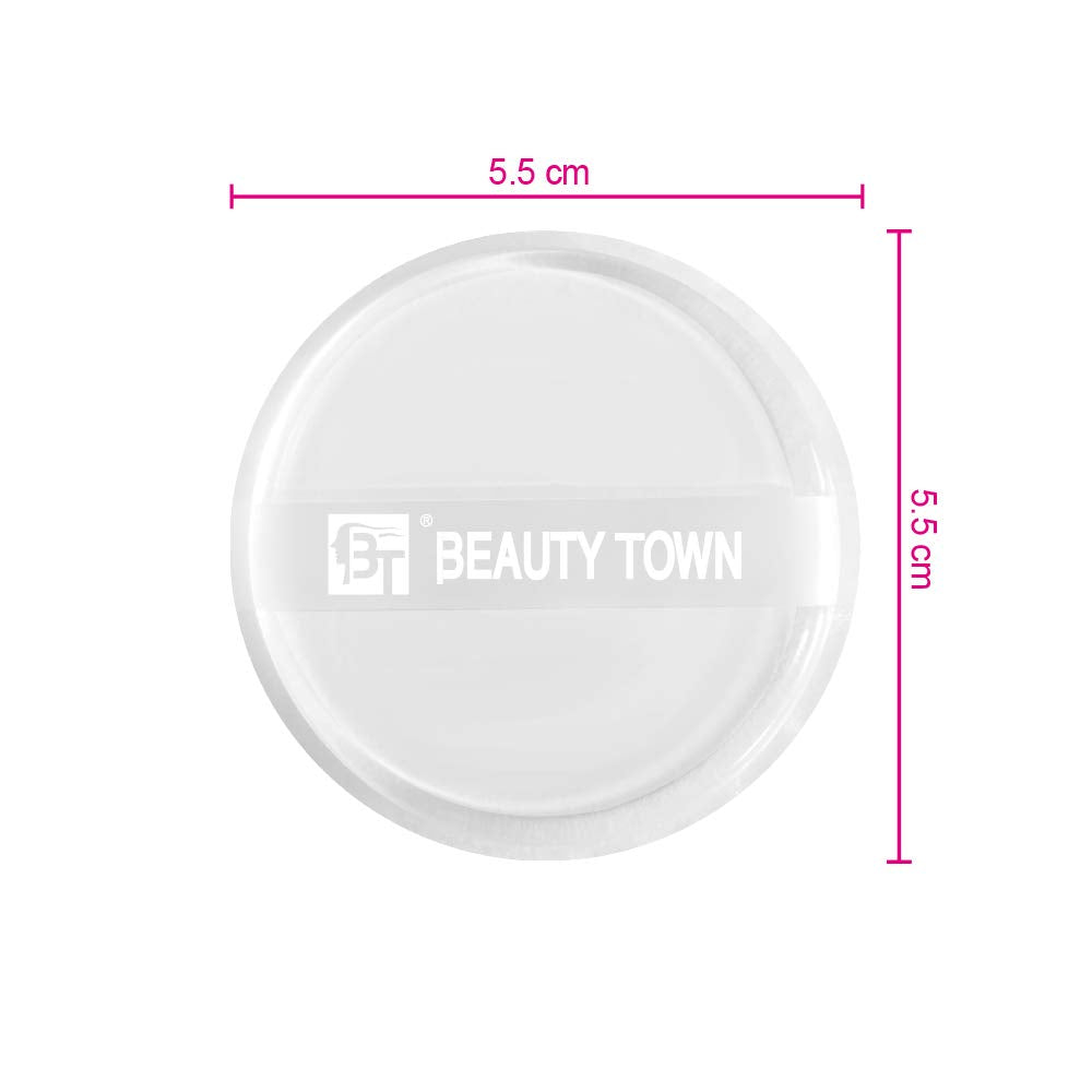 CLEAN SILICONE MAKEUP APPLICATOR WITH RIBBON STRAP (CLEAR-ROUND)