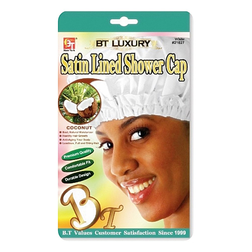 Satin Lined Shower Cap - Coconut Oil Treated