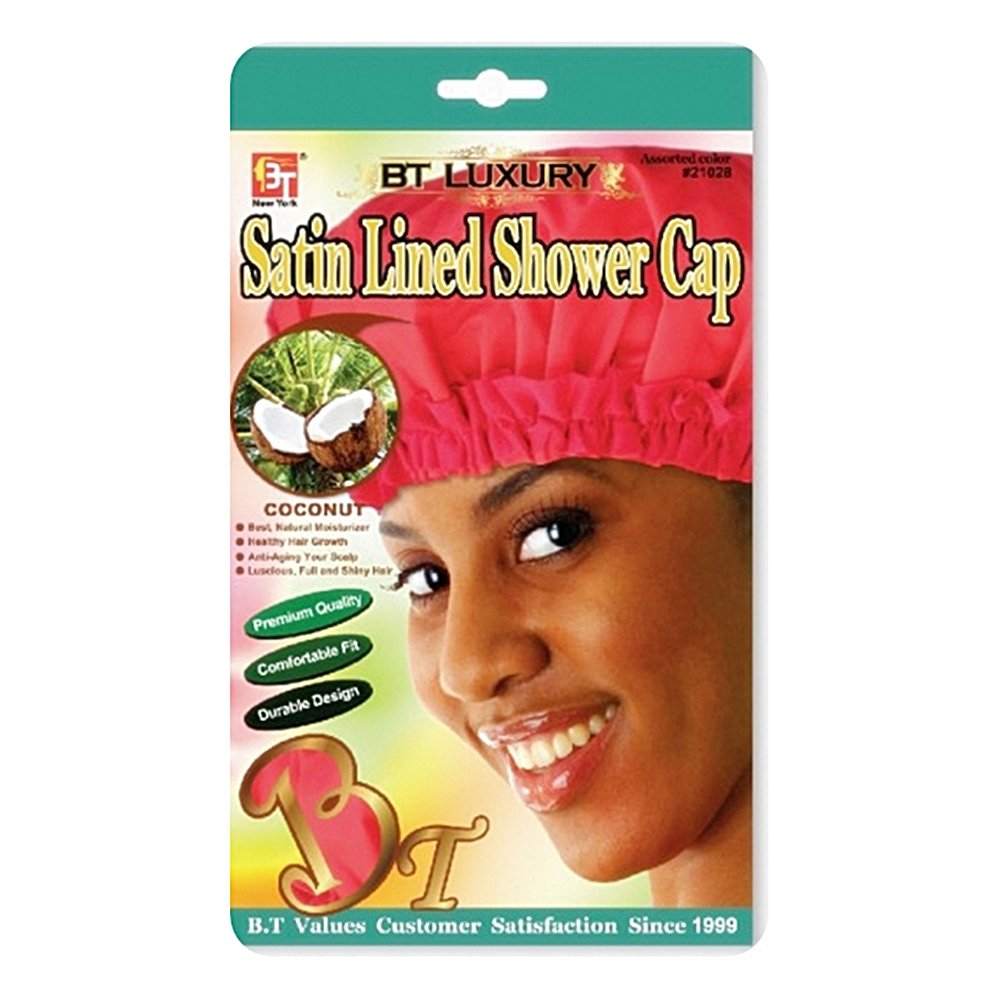 Satin Lined Shower Cap - Coconut Oil Treated