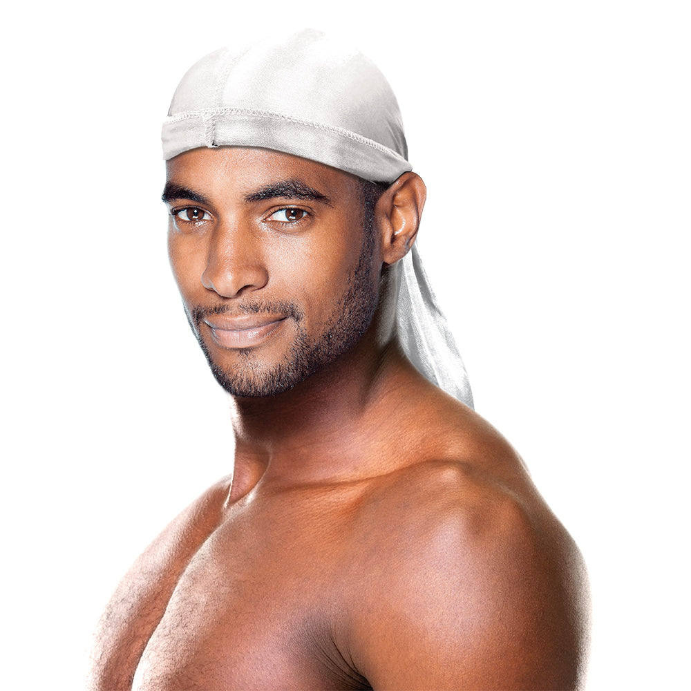PREMIUM QUALITY COCONUT OIL TREATED SHINE SILKY DURAG WITH LONG TAIL