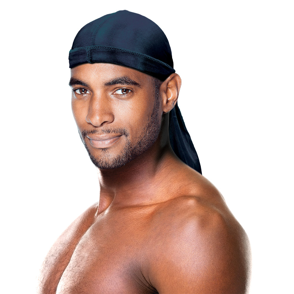 PREMIUM QUALITY COCONUT OIL TREATED SHINE SILKY DURAG WITH LONG TAIL