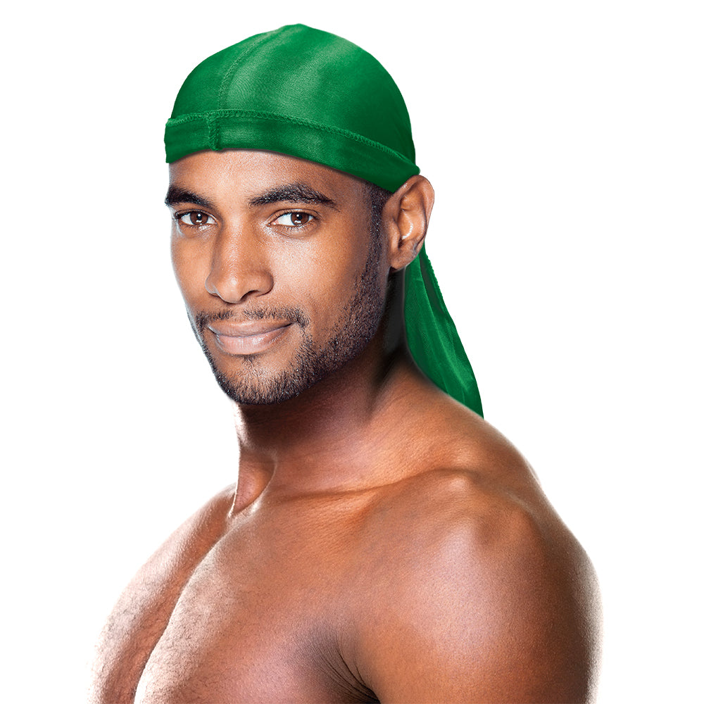 PREMIUM QUALITY COCONUT OIL TREATED SHINE SILKY DURAG WITH LONG TAIL