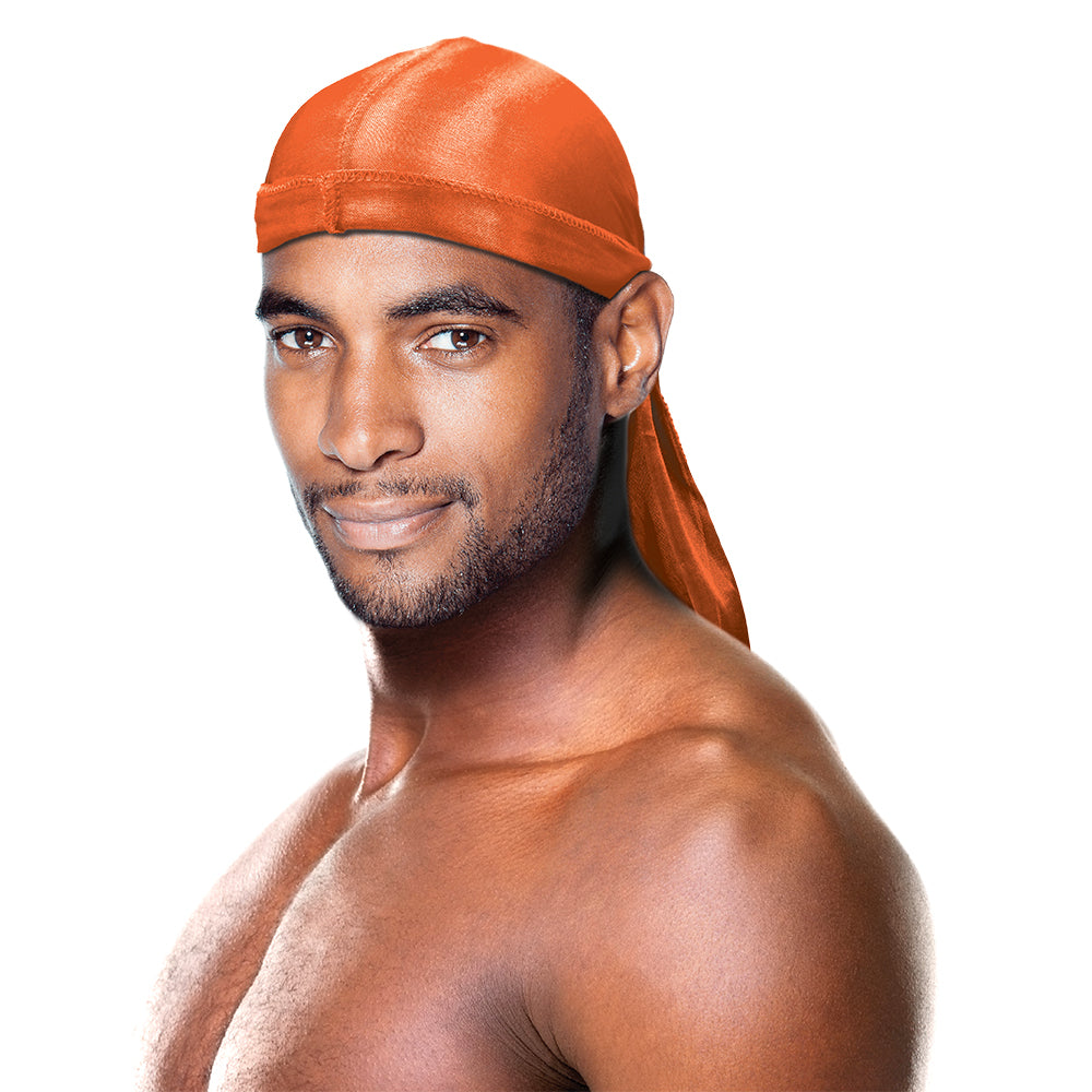 PREMIUM QUALITY COCONUT OIL TREATED SHINE SILKY DURAG WITH LONG TAIL