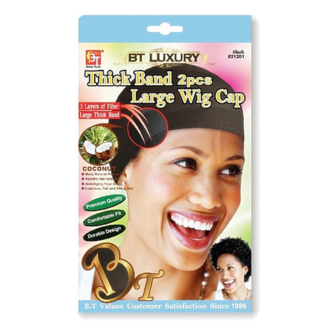 THICK BAND LARGE WIG CAP - Coconut Oil Treated