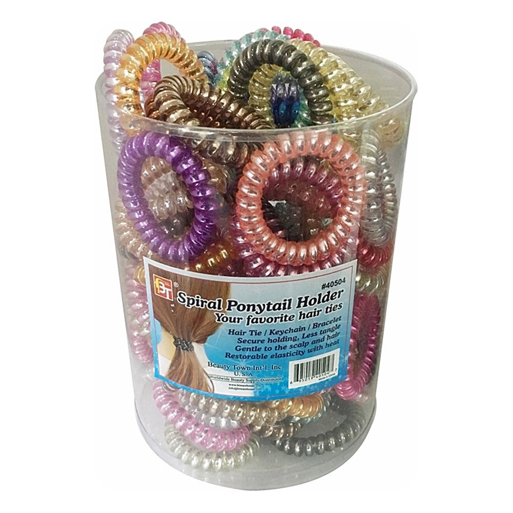 LARGE&THICK SPIRAL PONYTAIL HOLDER 80PCS