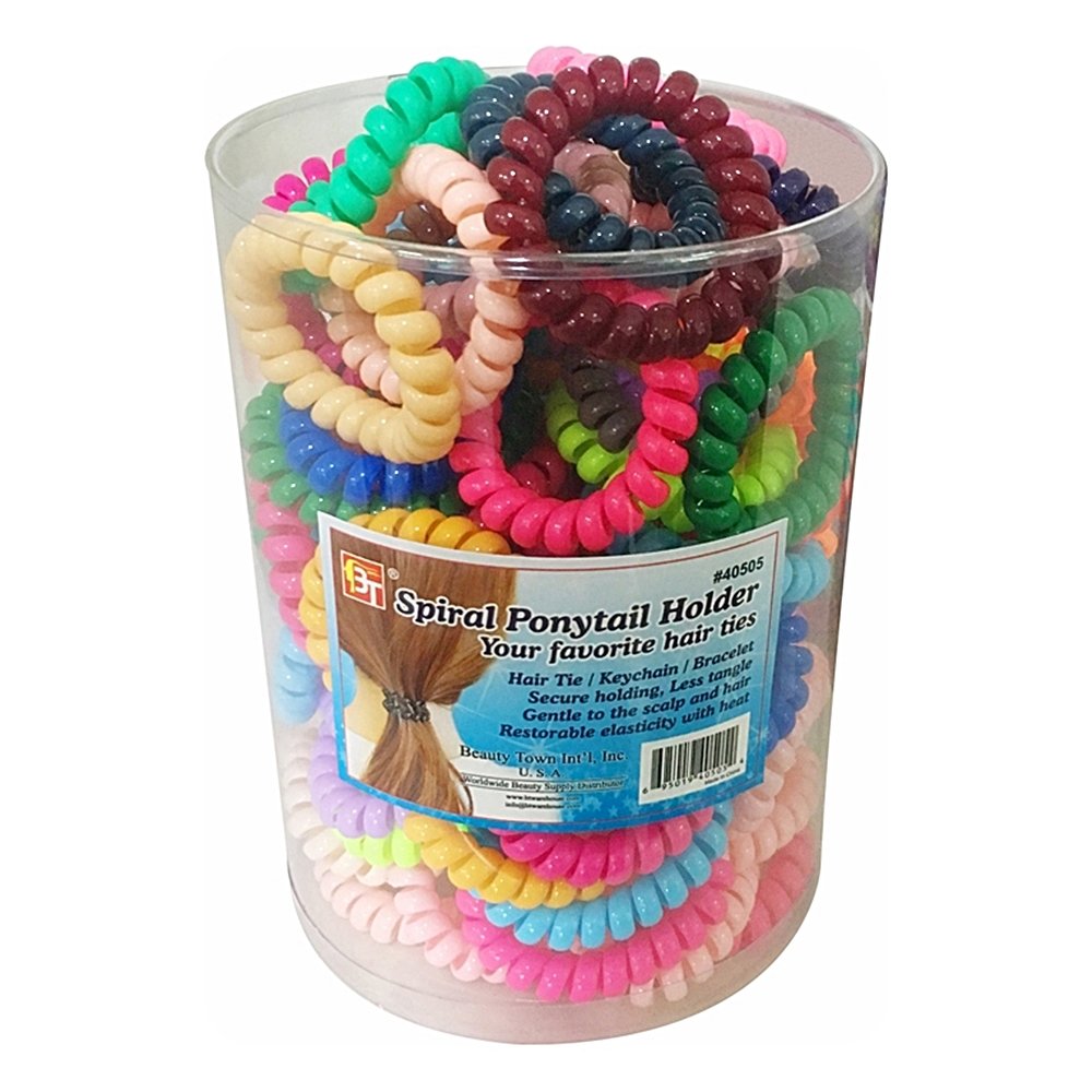 LARGE&THICK SPIRAL PONYTAIL HOLDER 80PCS