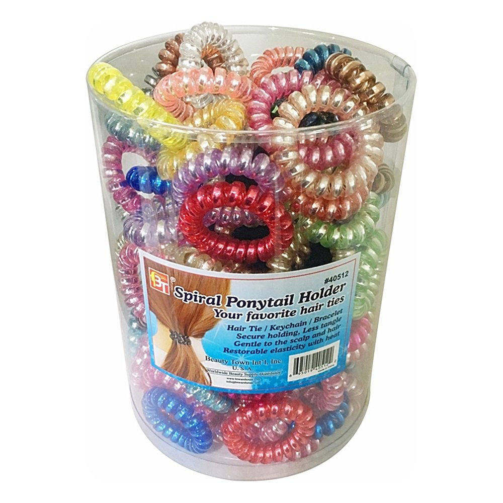 MEDIUM&THICK SPIRAL PONYTAIL HOLDER 120PCS