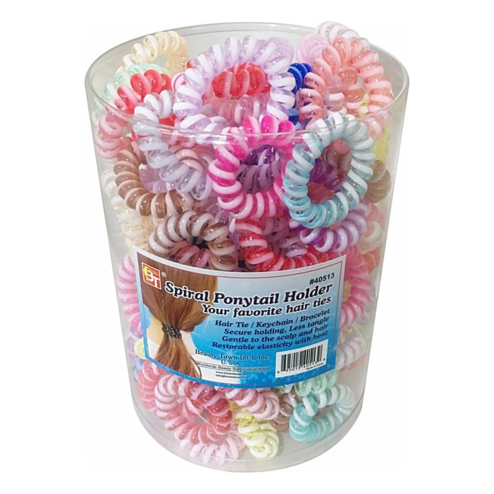 MEDIUM&THICK SPIRAL PONYTAIL HOLDER 120PCS