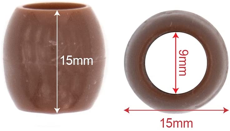 JUMBO 9mm HOLE ROUND BEADS 24PCS