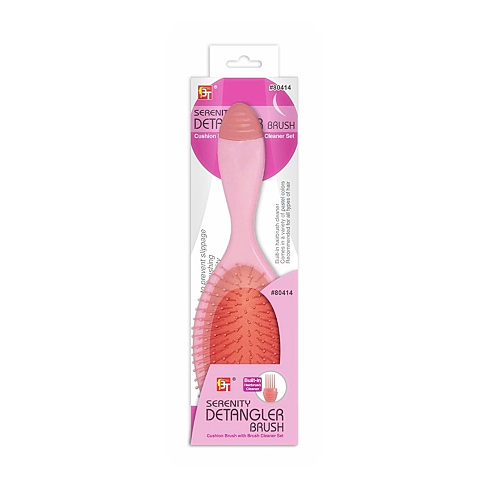 SERENITY DETANGLER BRUSH CUSHION BRUSH WITH BRUSH CLEANER SET