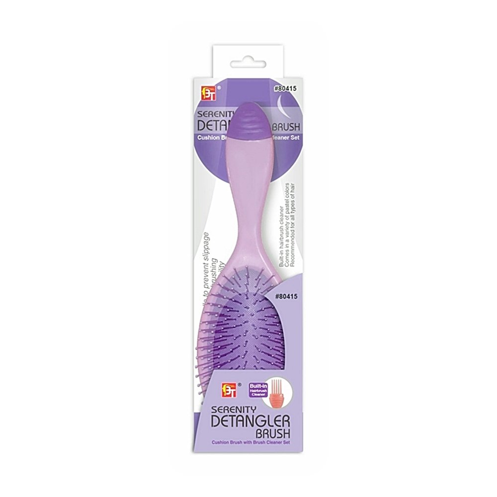 SERENITY DETANGLER BRUSH CUSHION BRUSH WITH BRUSH CLEANER SET