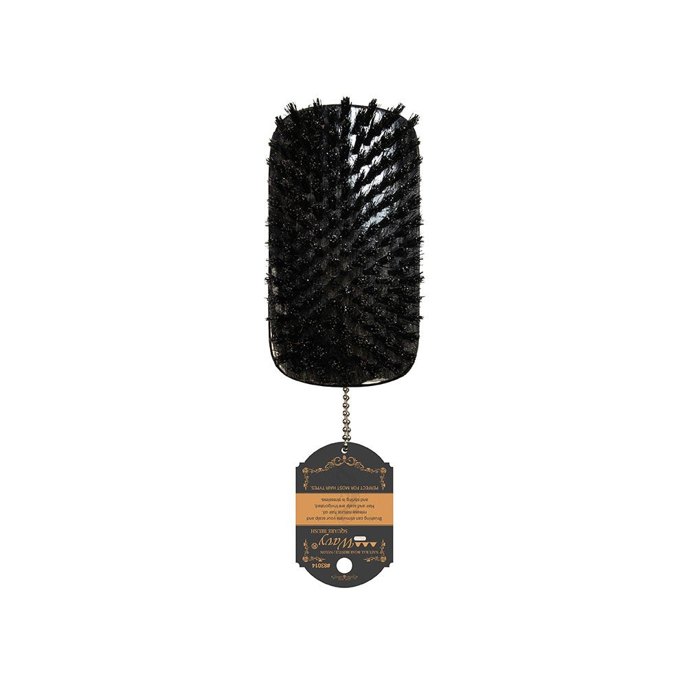 WAVY WAVE BRUSH "HARD" BLACK (50% BOAR - 50% NYLON)