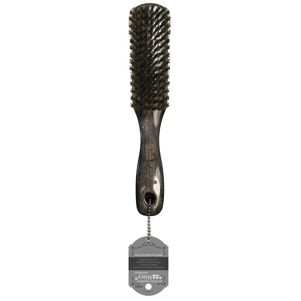 WAVY WAVE BRUSH "SOFT" GRAY (100% BOAR BRISTLE)