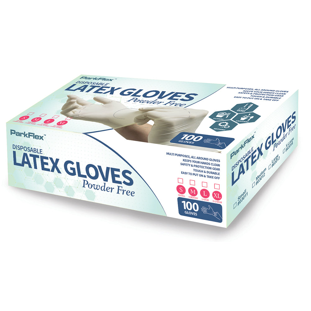 DISPOSABLE LATEX GLOVES 100 PCS